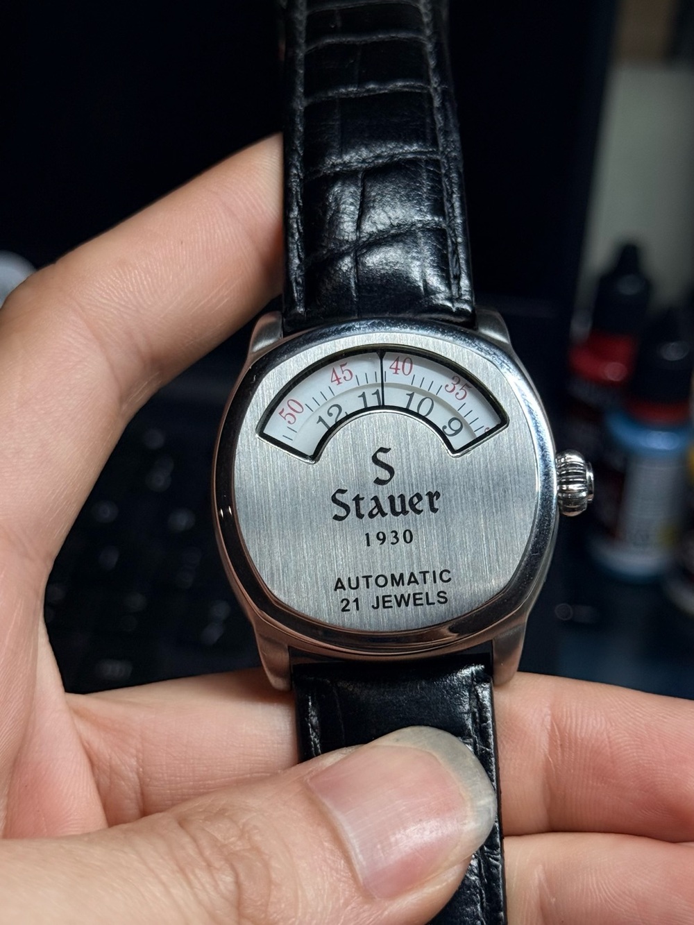 1930 Automatic 21 Jewels Men's Watch - Black